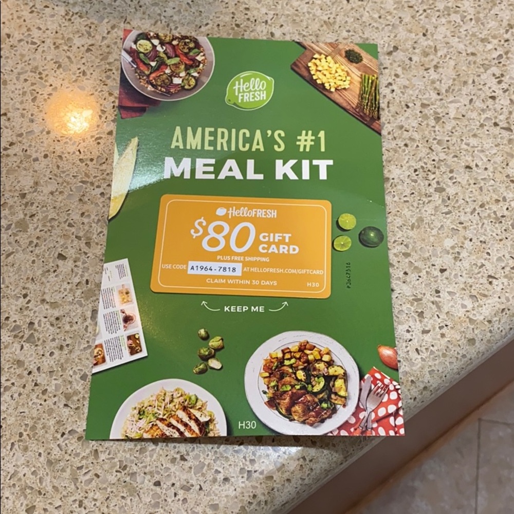 Hello fresh gift card